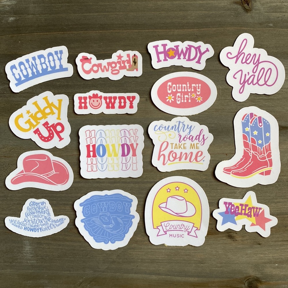 Handmade Cowgirl Stickers